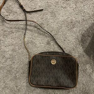 Michael Kors Brown Signature MK Crossbody Bag